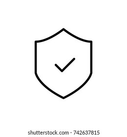 Premium check icon or logo in line style. High quality sign and symbol on a white background. Vector outline pictogram for infographic, web design and app development.