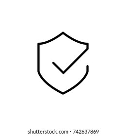 Premium check icon or logo in line style. High quality sign and symbol on a white background. Vector outline pictogram for infographic, web design and app development.