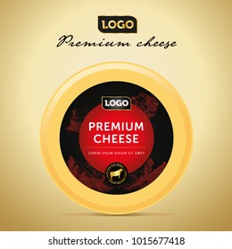 Premium Cheese Package Concept, Mockup Design