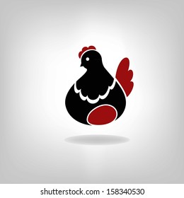 premium chicken and egg. Logo design for the company.