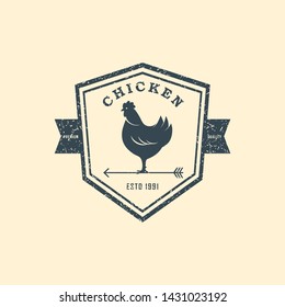 Premium Chicken Logo Labels Badges Design Stock Vector (Royalty Free ...