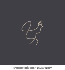 Premium chicken logo with modern concept. Abstract icon chicken vector illustration