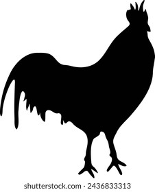Premium Chicken Vector Graphics silhouette