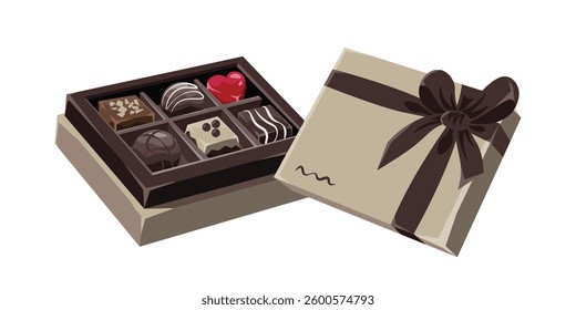 Premium Chocolate Collection, chocolates with six different shapes, square shape with various toppings on it, circle or round shape and toppings on it and the most striking is the chocolate with love.