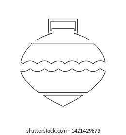 Premium Christmas ball icon. Element of Winter for mobile concept and web apps icon. Outline, thin line icon for website design and development, app development