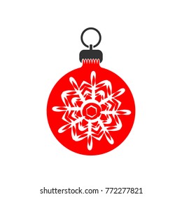 Premium Christmas ball icon. Christmas or New Year element. Premium color graphic design. Signs, outline symbols collection, simple icon for websites, web design, mobile app on white background