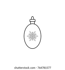 Premium Christmas ball line icon on white background