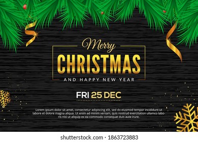 Premium christmas poster vector graphic design background