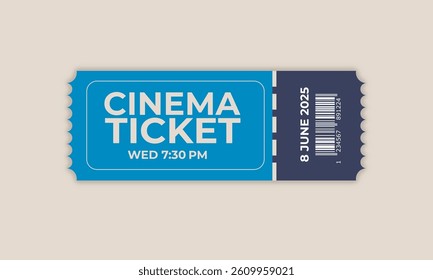 Premium Cinema Ticket with Sleek Layout Luxury Design and Professional Visual Elements
