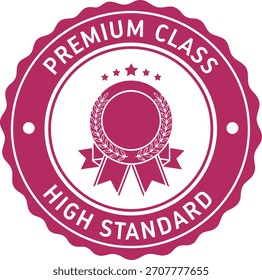 Hochwertiger Standard-Design-Vektor für die magentafarbene Qualitätssiegel