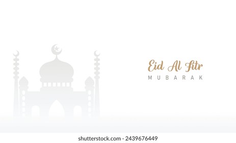 premium clean minimalist design, background for congratulations on Eid al-Fitr, the Muslim holiday	
