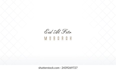 Premium clean white minimalist design greetings for Eid al-Fitr celebrations for Muslims	