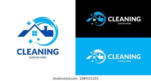 Premium cleaning company logo. Vector illustration.