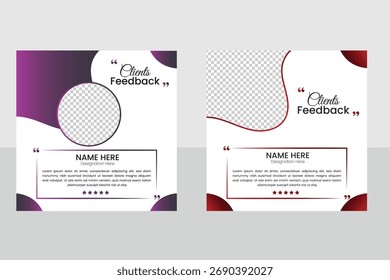 Feedback de cliente premium, design de modelo de testemunho