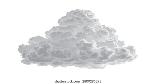 Premium cloud icon vector ideal for cloud storage, online backup, data synchronization, hosting services, and digital communication concepts.