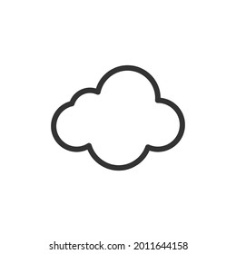 Premium cloud line icon for app, web and UI. Vector stroke sign isolated on a white background. Outline icon of cloud in trendy style.