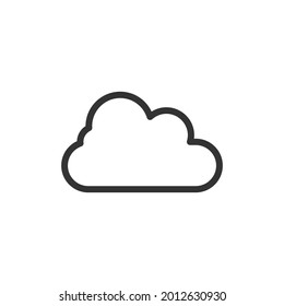 Premium cloud line icon for app, web and UI. Vector stroke sign isolated on a white background. Outline icon of cloud in trendy style.
