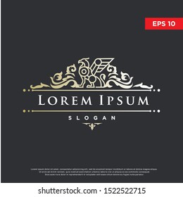 premium coat of arms griffin logo. luxurious icon, template design