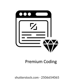 Premium Coding vector  solid Icon Design illustration. Smart Home and Technology Symbol on White background EPS 10 File