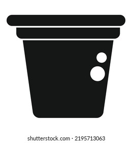 Premium-Kaffeekapsel Symbol einfache Vektorgrafik. Espresso-Café. Barbecher
