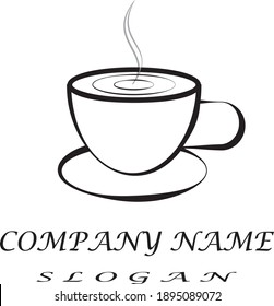 Einfaches Coffee-Logo-Design.
Vektorgrafik
