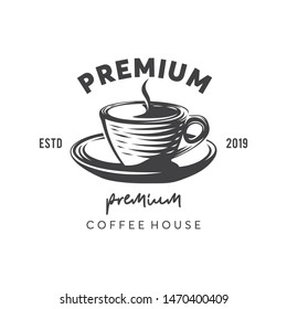 Premium Coffee House Logo Design Template Inspiration