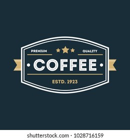 Premium Coffee logo badge for branding