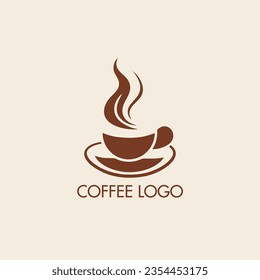 Premium coffee logo. Cafe cup icon. Espresso hot drink cup sign. Vector illustration.