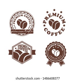 Premium Coffee Logo Vintage, Logo bundle with four logo on it editable Vector Logo 