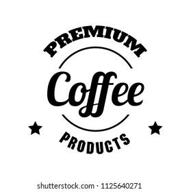 Premium Coffee Products Circle Frame White Background Vector Image
