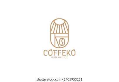 Premium coffee shop logo. coffee shop badge. minimalist. arabica. espresso