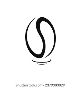 Logo des Premium-Coffee-Shops. Kaffeebohnen-Ikone. Latentes Aroma-Symbol. Schild für heißes Kaffeetrinken. Symbol für Kaffeebohnen. Vektorgrafik.