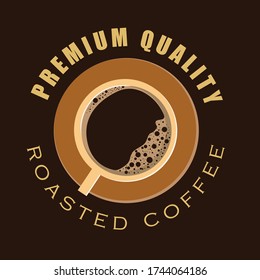 Premium Coffee or Coffee Shop Logo concept Vector Design