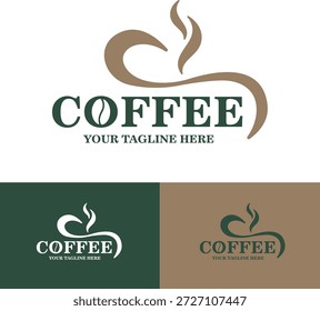 Premium Coffee Shop Logo Vector