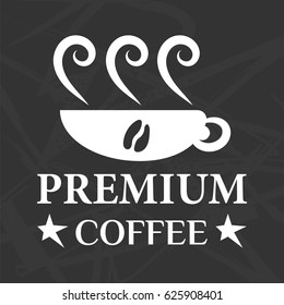 Premium-Kaffeesymbol und -tasse