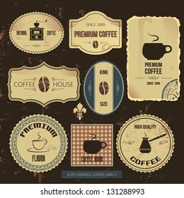 premium coffee vintage labels