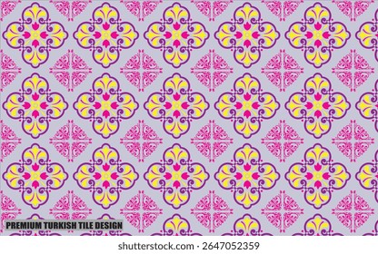 Premium Coleção de azulejos em estilo turco. Islã, árabe, indiano, motivo otomano. Plano de fundo desenhado por Mão de Vetor