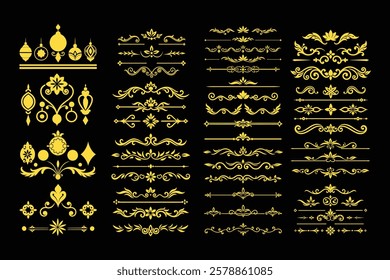 A premium collection of golden border ornament vectors, perfect for elegant designs, invitations, luxury branding, and vintage decorations. High-quality and ready for digital use.
