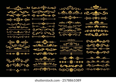 A premium collection of golden border ornament vectors, perfect for elegant designs, invitations, luxury branding, and vintage decorations. High-quality and ready for digital use.
