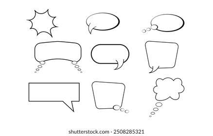 Premium Collection of hand drawn speech bubble vector design
