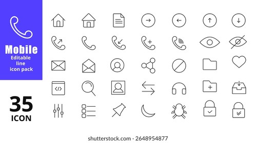 A premium collection of modern mobile app icons designed for professional iOS and Android applications. This set features flat and minimal vector perfect for development, and responsive web design. 