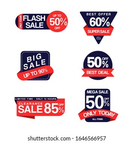 Premium Collection Sales Of Label Vector Illustration, Flash Sale, Big Deal 50%, Good For Promotion Advertising