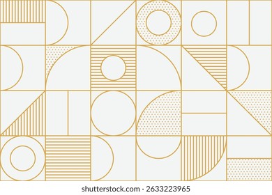 Premium collection of seamless gold patterns with abstract geometric shapes and elegant ornamental style