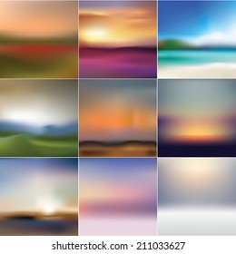 premium collection of soft abstract background landscapes