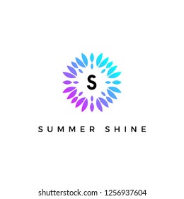 Premium Color Leaves letter S initials logo Design Template