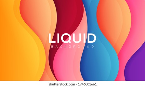 Premium colorful liquid background with dynamic shadow. Vector background for wallpaper, banner design. Eps10