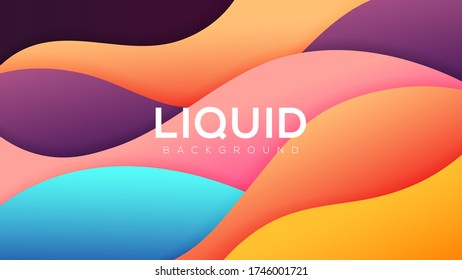 Premium colorful liquid background with dynamic shadow. Vector background for wallpaper, banner design. Eps10