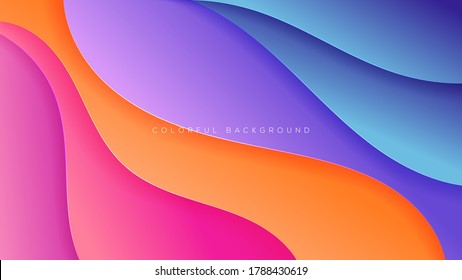 Premium colorful wavy background with gradient color. Vector background. Eps10