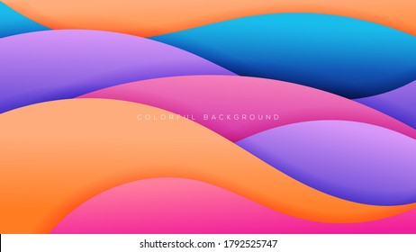 premium colorful wavy background with gradient soft color on background. Vector background. Ep10