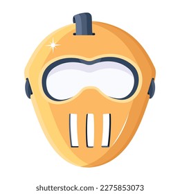 Premium colourful 2d icon of a goalkeeper mask 